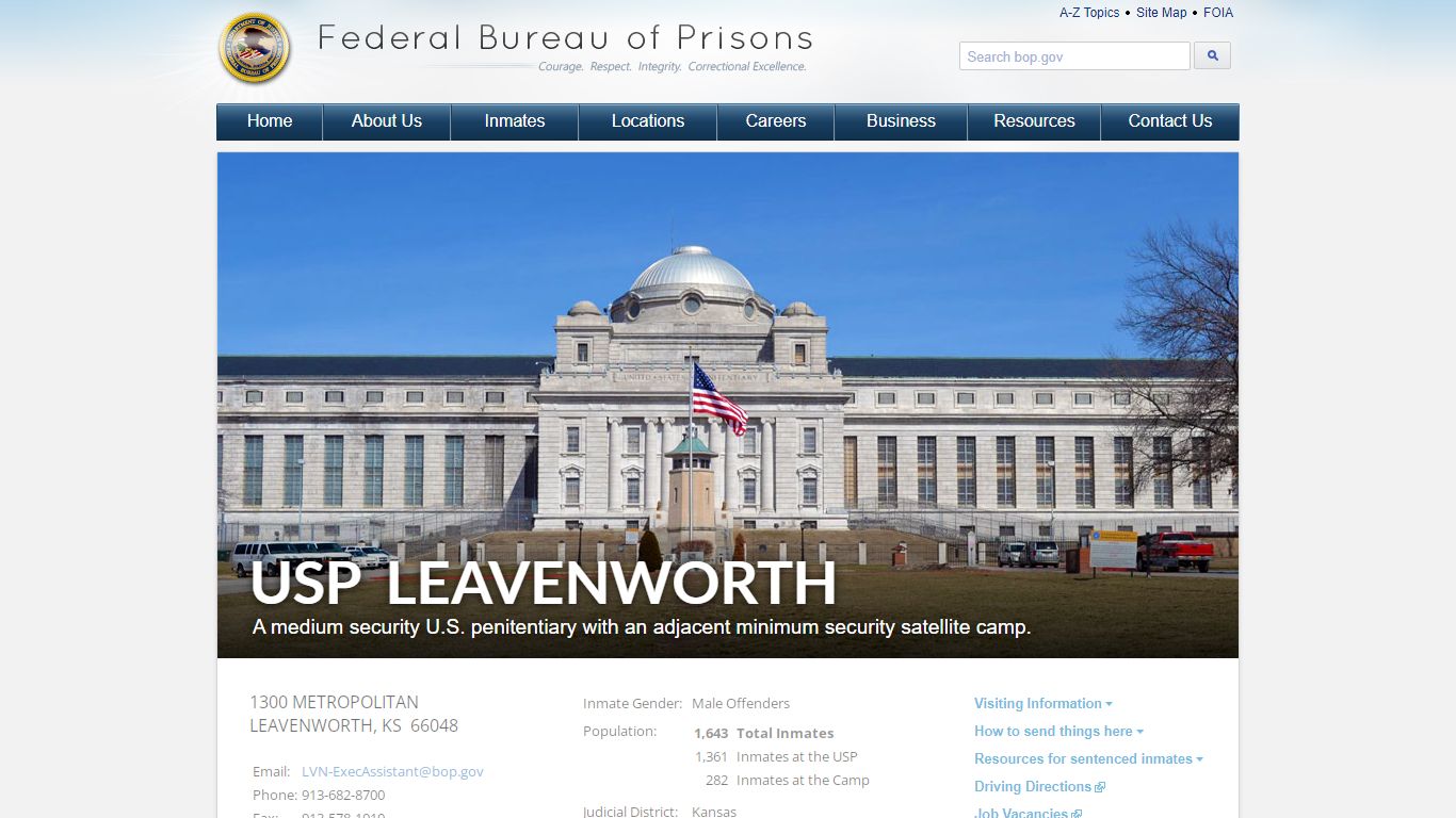 USP Leavenworth - Federal Bureau of Prisons